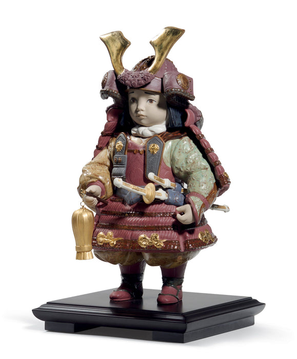 Figurina Bambino Samurai. Lustro oro. Edizione limitata