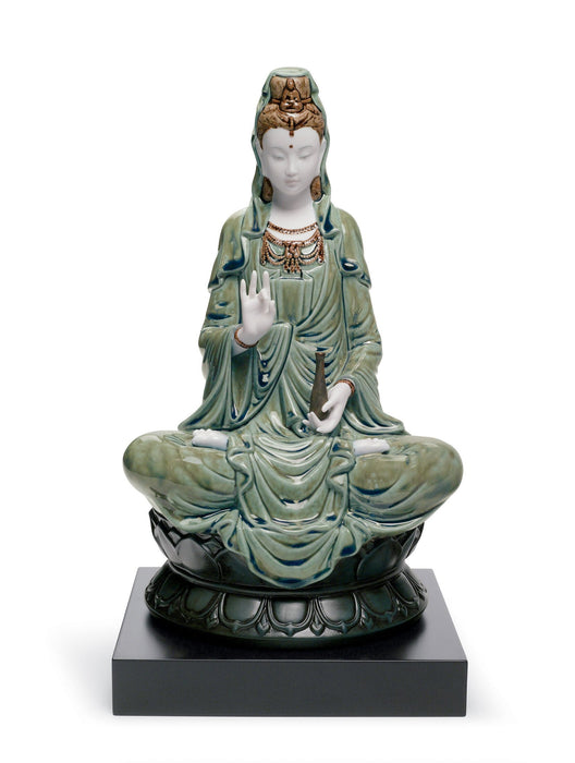 Figurina Kwan Yin. Verde