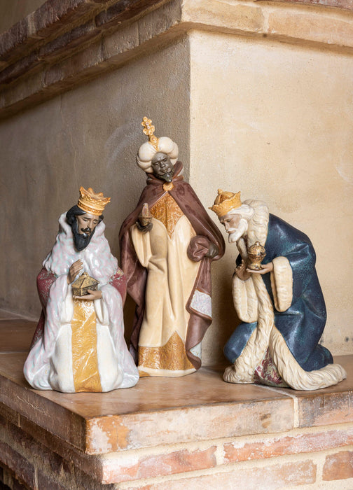 Figurina Natività Baldassarre. Gres