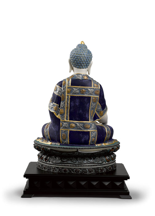 Scultura Budda Shakyamuni. Lustro oro. Edizione limitata