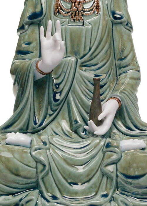 Figurina Kwan Yin. Verde