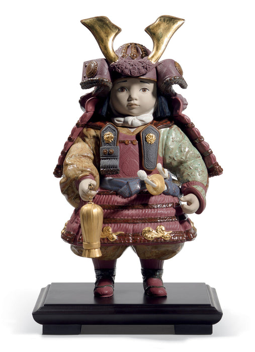 Figurina Bambino Samurai. Lustro oro. Edizione limitata